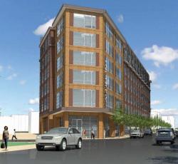 A rendering of the Ashmont Tire development. Courtesy the architectural team
